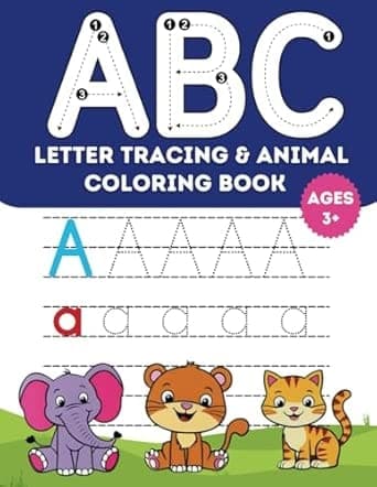 ABC Tracing and Coloring Book: A Fun Animal Coloring Adventure for Preschoolers