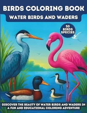 Birds Coloring Book: Water Birds and Waders