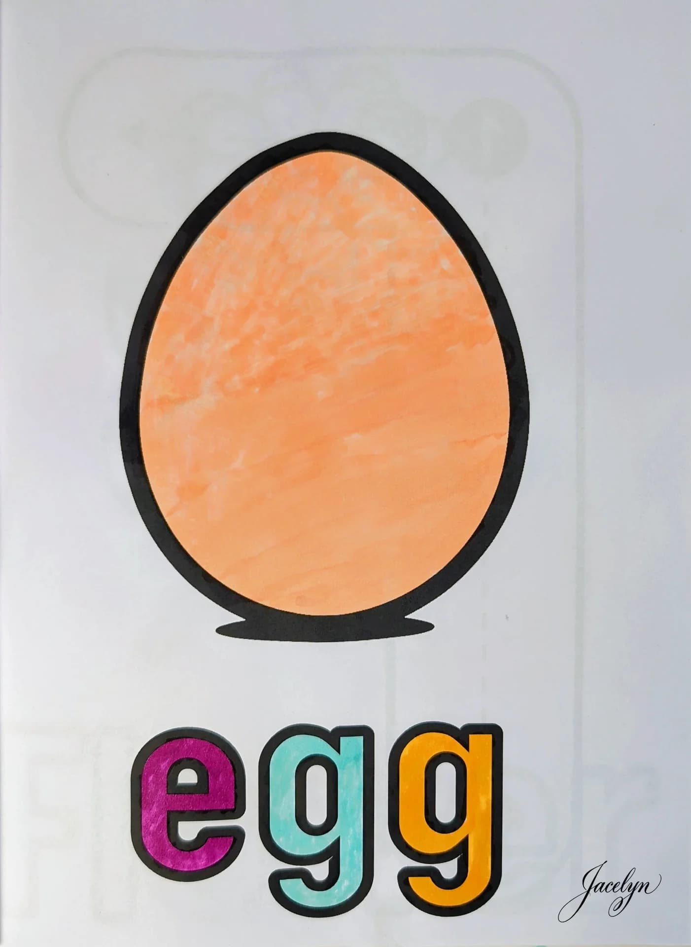 Colorful Egg Illustration with Bold Lettering